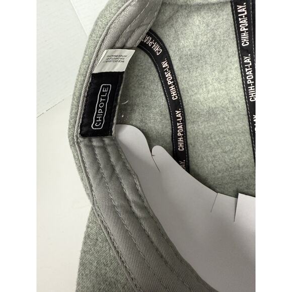 Chipotle Hat Cap Promo Adjustable Strap Back Gray Wool Blend - Picture 7 of 7